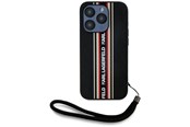 Telefon - Pokrowiec i etui - Karl Lagerfeld Saffiano Athleisure Stripes Cord iPhone 15 Pro Case - Red - 3666339254629