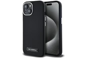 Telefon - Pokrowiec i etui - Karl Lagerfeld FW Metal Plate MagSafe iPhone 15 Case - Black - 3666339254889