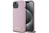 Telefon - Pokrowiec i etui - Karl Lagerfeld FW Metal Plate MagSafe iPhone 15 Case - Pink - 3666339255305