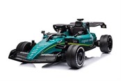 Rowerki i chodziki - Aston Martin F1 24V Ride-On Car with Leather Seat & Rubber Tires - 6951326