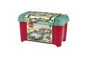 Klocki konstrukcyjne - Abrick Ecoiffier Train Track Construction Set - Station and Accessories - 140 pcs. - 1348