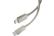 Kabel USB - Spigen Essential USB-C to USB-C 60W Fabric Cable - 1.5m - Natural Titanium - ACA10419