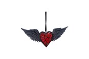 Drobiazgi - Nemesis Now - Nemesis - House Of Obscura - Black Winged Heart Hanging Ornament - B7658B26