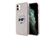 Telefon - Pokrowiec i etui - Karl Lagerfeld IML Choupette Head & Monogram case for iPhone 11 / Xr - pink - 3666339286040