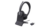 Słuchawki, zestaw słuchawkowy - Yealink WH64 Hybrid Dual with Charging Stand - 1208739