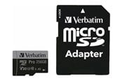 Karta pamieci - Verbatim Pro U3 microSD/SD - 100MB/s - 256GB - 47045
