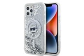 Telefon - Pokrowiec i etui - Karl Lagerfeld Liquid Glitter Choupette Head MagSafe Case for iPhone 12 / 12 Pro - Transparent - 3666339285630