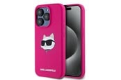 Telefon - Pokrowiec i etui - Karl Lagerfeld Silicone Choupette Head MagSafe case for iPhone 15 Pro - pink - 3666339257422