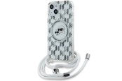 Telefon - Pokrowiec i etui - Karl Lagerfeld IML Crossbody Monogram Karl & Choupette Head MagSafe Case for iPhone 15 / 14 / 13 - Transparent - 3666339286842