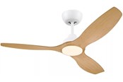 Lampy - Philips Olas Fan ceiling 52' 35W+24W WH&Wood - 929004750201