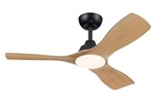 Lampy - Philips Olas Fan ceiling 42' 30W+24W BK&Wood - 929004750401