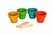 Zabawki dla niemowląt - PLANTOYS Blomsterkrukkesæt - PT-8617