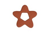 Zabawki dla niemowląt - Filibabba Teether - Star natural rubber - rust - FI-PT018