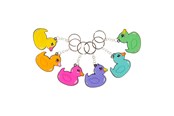 Zabawki - Duckiez Colorful Ducks Keychain - 9979