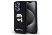 Telefon - Pokrowiec i etui - Karl Lagerfeld KLHMP15LSKHPPLK iPhone 15 Pro 6.1" black/black hardcase Silicone Karl Head Print MagSafe - 3666339257149
