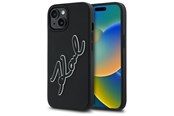 Telefon - Pokrowiec i etui - Karl Lagerfeld 3D Rubber Signature iPhone 15 Case - Black - 3666339257545