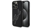 Telefon - Pokrowiec i etui - Karl Lagerfeld 3D Rubber Signature Case for iPhone 15 Pro - Black - 3666339257569