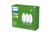 Zarówka LED - Philips Żarówka światła LED Ultra Efficient B35 2,3W/827 (40W) Frosted 3-pack E14 - 929003800831