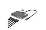 Stacja dokujaca - StarTech.com QUAD-USB-DP-ADAPT USB-C to Quad-Monitor Workstation Adapter 4K 60Hz DisplayPort 140W PD Passthrough for Laptop Charging - QUAD-USB-DP-ADAPT
