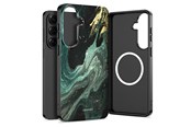 Telefon - Pokrowiec i etui - Tech-Protect Lamano MagSafe Case for Samsung Galaxy A57 5G - Black & Green - 5906302392209