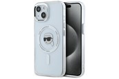 Telefon - Pokrowiec i etui - Karl Lagerfeld IML Metal Karl Head MagSafe Case for iPhone 15 Plus White - 3666339284053