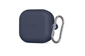 Telefon - Pokrowiec i etui - Tech-Protect Silicone Hook Case for Samsung Galaxy Buds 4 / 4 Pro - Navy Blue - 5906302392889