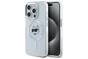 Telefon - Pokrowiec i etui - Karl Lagerfeld IML Metal Choupette Head MagSafe Case for iPhone 15 Pro Max - White - 3666339284213
