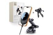 Telefon - Adapter i Ładowarka - Tech-Protect  V21 MagSafe Car Mount with Inductive Charger 25W QI2.2 for Cockpit / Windshield / Air Vent - Black - 5906302392902