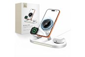Telefon - Adapter i Ładowarka - Tech-Protect A51 MagSafe 3in1 25W QI2.2 Wireless Charger - White - 5906302392971