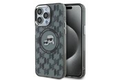 Telefon - Pokrowiec i etui - Karl Lagerfeld IML Monogram Karl & Choupette Head MagSafe iPhone 15 Pro Case - Black - 3666339284909