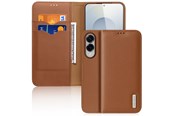 Telefon - Pokrowiec i etui - Dux Ducis Hivo Case for Samsung Galaxy S25 Edge with Flip and RFID Protection - Brown - 6971824157857