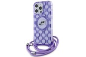 Telefon - Pokrowiec i etui - Karl Lagerfeld IML Crossbody Monogram Karl & Choupette Head MagSafe case for iPhone 15 Pro - purple - 3666339286729
