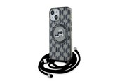 Telefon - Pokrowiec i etui - Karl Lagerfeld IML Crossbody Monogram Karl & Choupette Head MagSafe Case for iPhone 15 / 14 / 13 - Black - 3666339286422