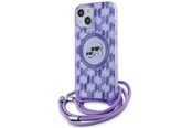 Telefon - Pokrowiec i etui - Karl Lagerfeld IML Crossbody Monogram Karl & Choupette Head MagSafe case for iPhone 15 / 14 / 13 - purple - 3666339286705