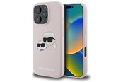 Telefon - Pokrowiec i etui - Karl Lagerfeld Silicone Nauble Heads Print MagSafe Case for iPhone 16 Pro - Pink - 3666339319588