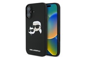Telefon - Pokrowiec i etui - Karl Lagerfeld Silicone Case Nauble Heads Print MagSafe for iPhone 16 Plus - Black - 3666339319533