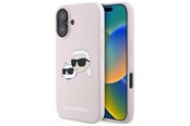Telefon - Pokrowiec i etui - Karl Lagerfeld Silicone Nauble Heads Print MagSafe Case for iPhone 16 - Pink - 3666339319564