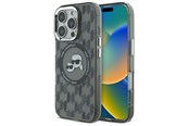 Telefon - Pokrowiec i etui - Karl Lagerfeld IML Monogram Karl & Choupette Head MagSafe iPhone 16 Pro Case - Black - 3666339318383