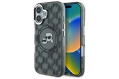 Telefon - Pokrowiec i etui - Karl Lagerfeld IML Monogram Karl & Choupette Head MagSafe iPhone 16 Case - Black - 3666339318369