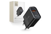 Telefon - Adapter i Ladowarka - Tech-Protect C30W Mains Charger USB-C PD 30W / USB-A QC 3.0 - Black - 9589046926808