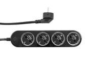 Inteligentny dom - Shelly Power Strip Gen4 Black - Listwa zasilająca Wi-Fi i Zigbee - Shelly_PS4_Gen4_s