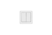 Inteligentny dom - Shelly BLU Wall Switch 4 ZB DK White - Płaski, zasilany bateryjnie wyłącznik ścienny do montażu natynkowego - Shelly_B_WS_4_ZB_DK