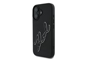 Telefon - Pokrowiec i etui - Karl Lagerfeld 3D Rubber Signature iPhone 16 Case - Black - 3666339319922