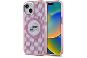 Telefon - Pokrowiec i etui - Karl Lagerfeld IML Monogram Karl & Choupette Head MagSafe iPhone 15 Case - Pink - 3666339285029