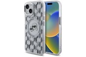 Telefon - Pokrowiec i etui - Karl Lagerfeld IML Monogram Karl & Choupette Head MagSafe iPhone 15 Case - Clear - 3666339285302