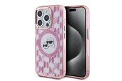 Telefon - Pokrowiec i etui - Karl Lagerfeld IML Monogram Karl & Choupette Head MagSafe Case for iPhone 15 Pro Max - Pink - 3666339285050