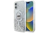 Telefon - Pokrowiec i etui - Karl Lagerfeld Liquid Glitter Karl Head Magsafe Case for iPhone 16 Plus - Clear - 3666339319175