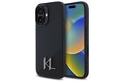 Telefon - Pokrowiec i etui - Karl Lagerfeld Silicone Shadow Metal Initial MagSafe iPhone 16 Case - Black - 3666339317928
