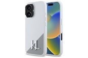 Telefon - Pokrowiec i etui - Karl Lagerfeld Silicone Initial Metal Logo MagSafe iPhone 16 Case - White - 3666339318000