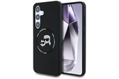 Telefon - Pokrowiec i etui - Karl Lagerfeld Silicone Double Heads And Circle MagSafe Samsung Galaxy S25 case black - 3666339450151